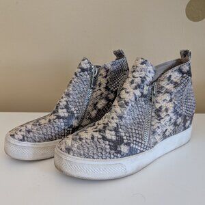 Steve Madden Faux Snakeskin Wedgie Shoe - 7.5M